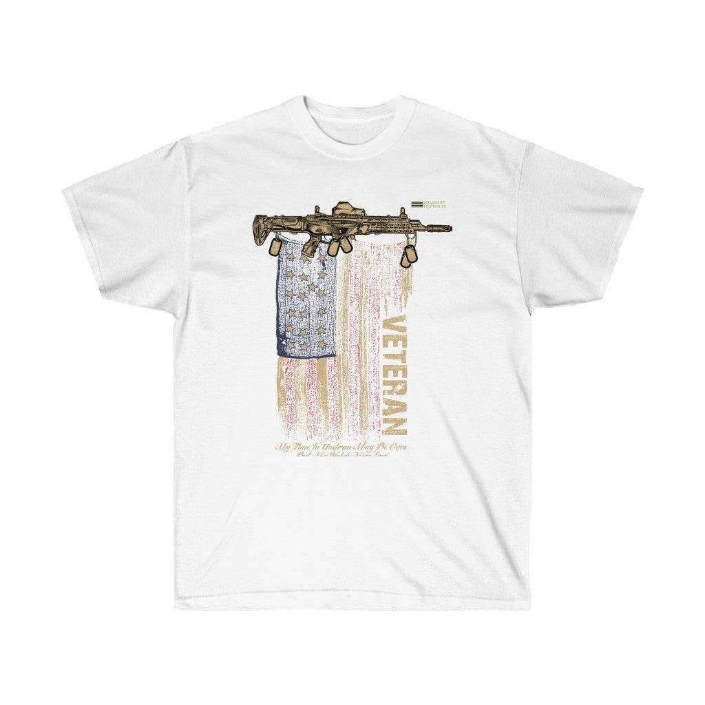 Veteran Distressed Flag T-shirt - Military Republic