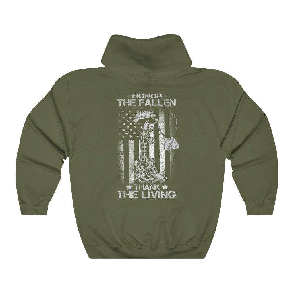 Honor The Fallen Thank The Living Hoodie - Military Republic