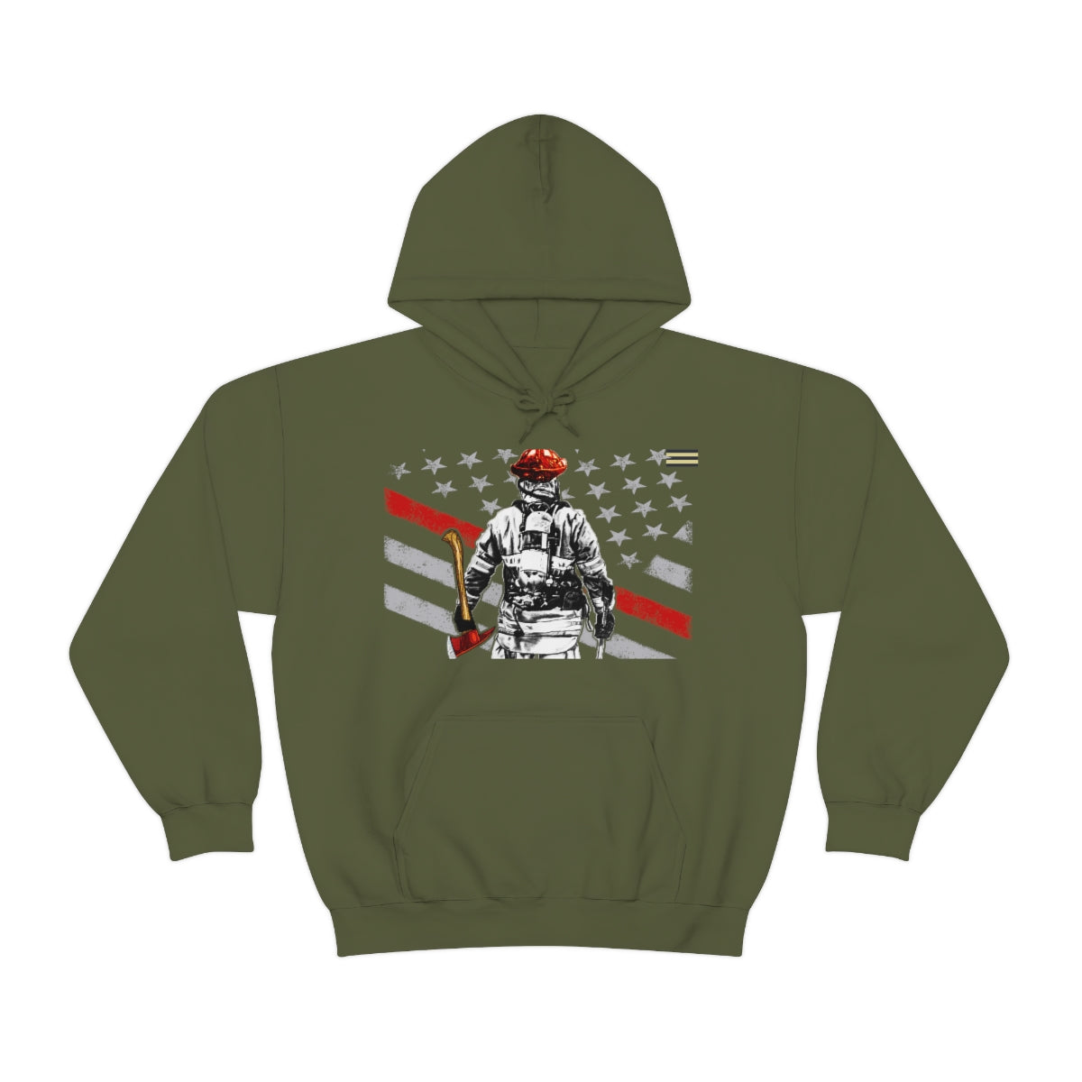 Thin Red Line Flag Firefighter Hoodie