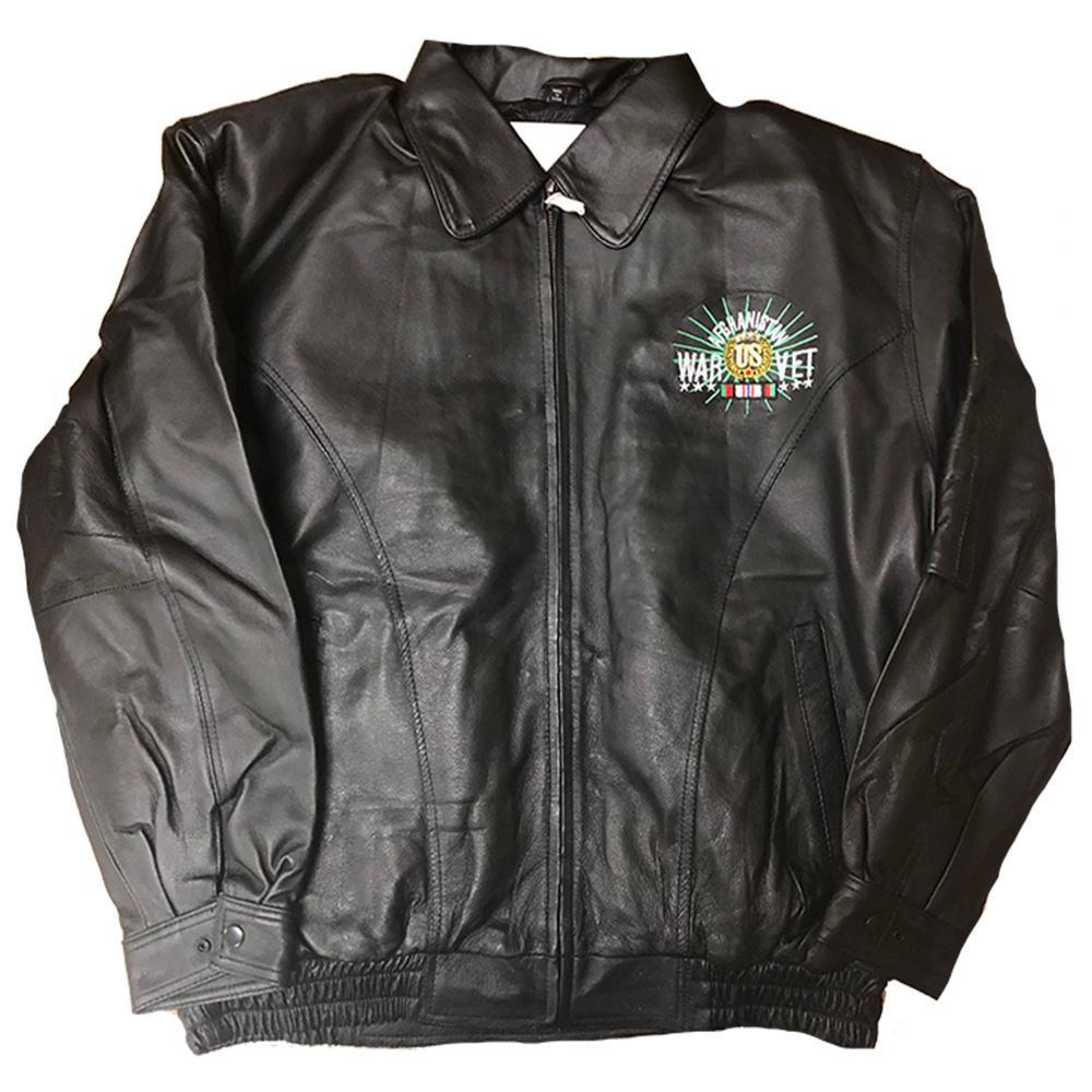 Afghanistan War US Veteran Leather Jacket-Military Republic