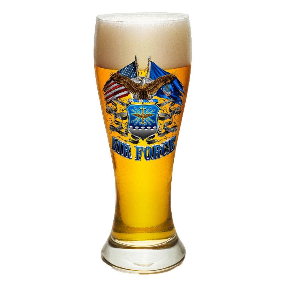 Air Force Double Flag Pilsner Glass Set-Military Republic