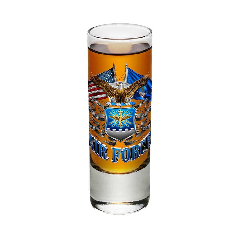 Air Force Double Flag Shot Glasses-Military Republic