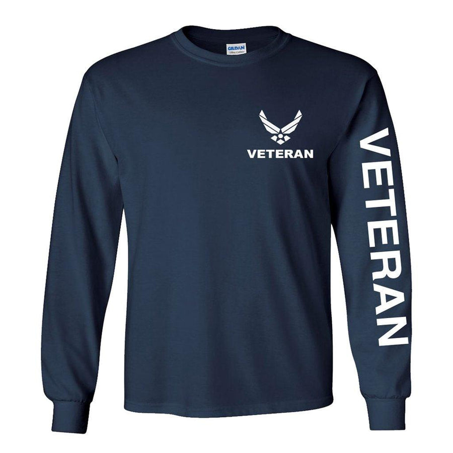 Air Force Veteran Long Sleeve Shirt - Navy Blue