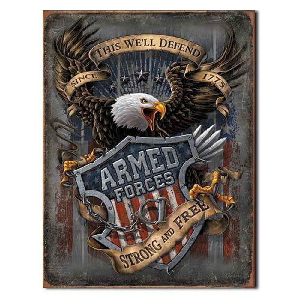 Armed Forces - since 1775 Tin Sign-Military Republic