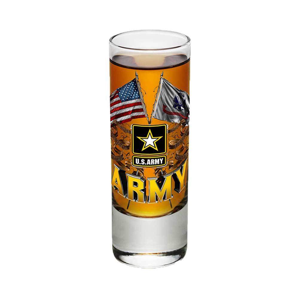 Army Double Flag Shot Glasses-Military Republic