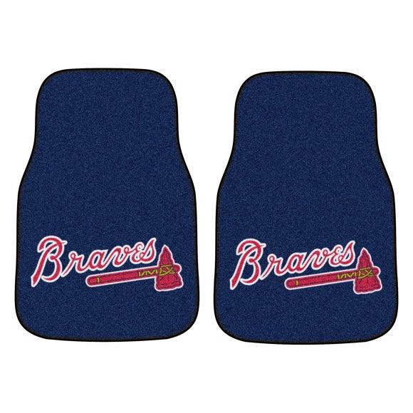 Atlanta Braves 2Pk Carpet Car Mat Set - Design 2 - Military Republic