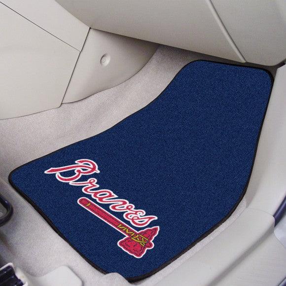Atlanta Braves 2Pk Carpet Car Mat Set - Design 2 - Military Republic