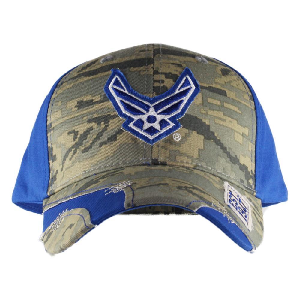 Blue Streak Stressed Camo U.S. Air Force Cap - Military Republic