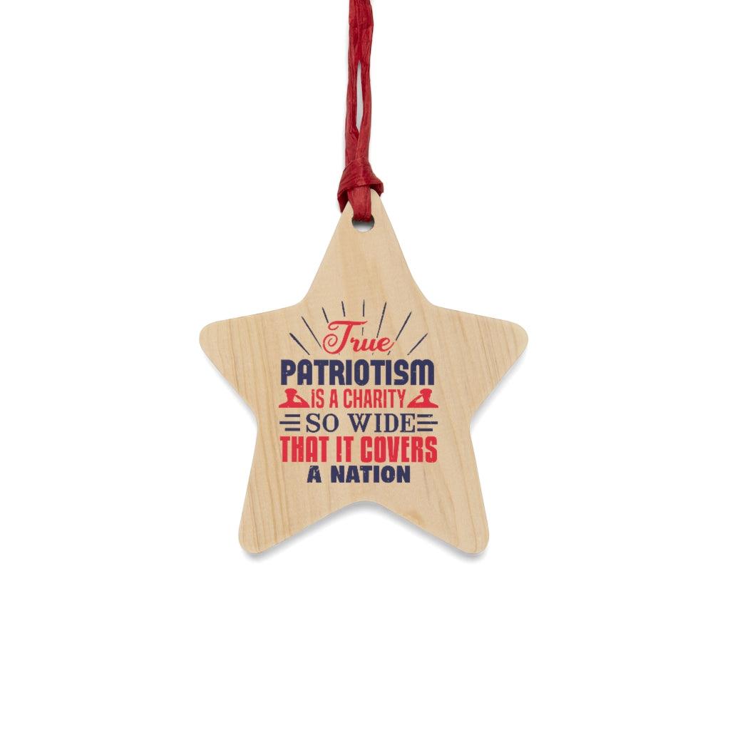 True Patriotism Is Charity Christmas Ornament - Military Republic