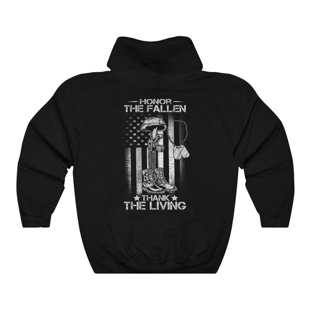 Honor The Fallen Thank The Living Hoodie - Military Republic