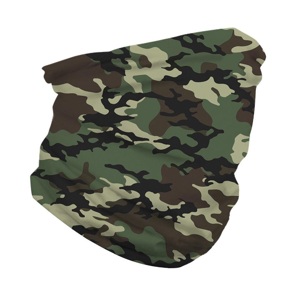 Camo Print Outdoors Motorcycle Face Mask Bandana Headwear - Military Republic