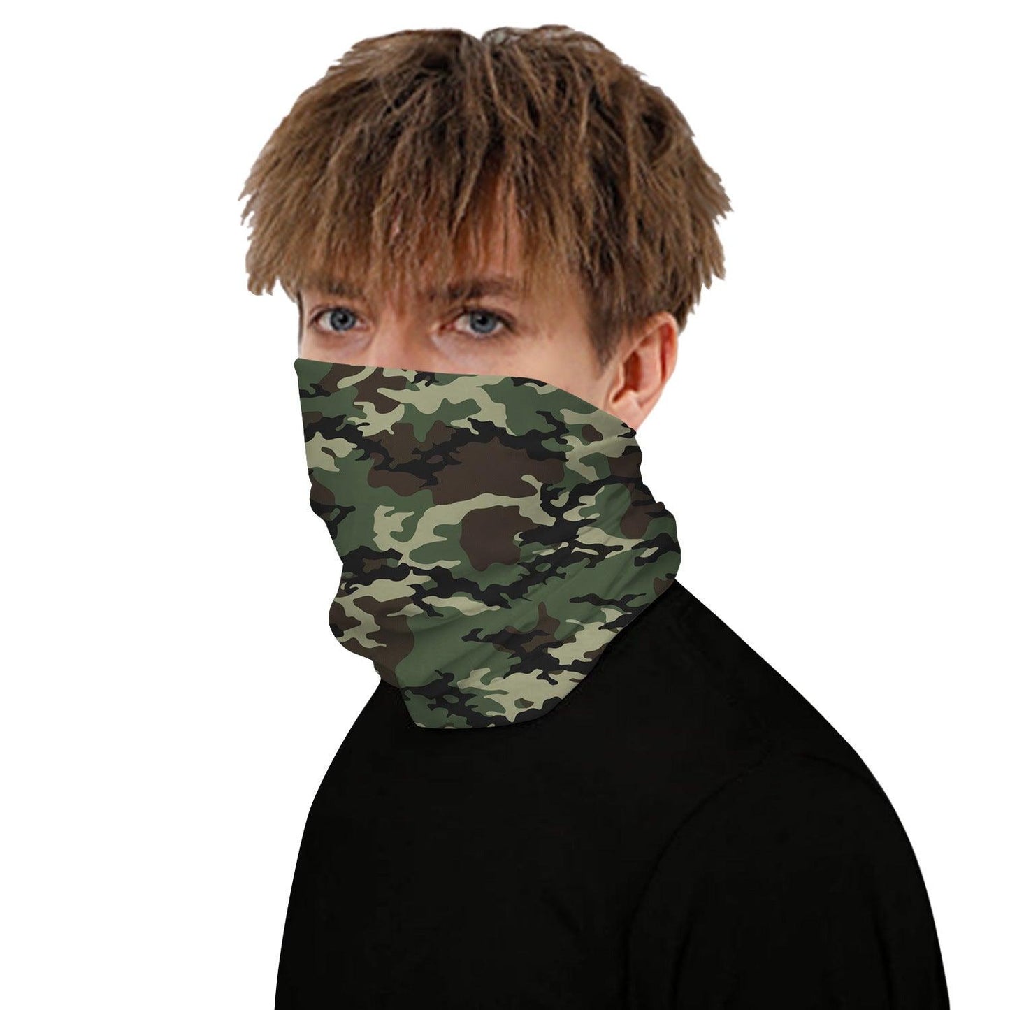 Camo Print Outdoors Motorcycle Face Mask Bandana Headwear - Military Republic