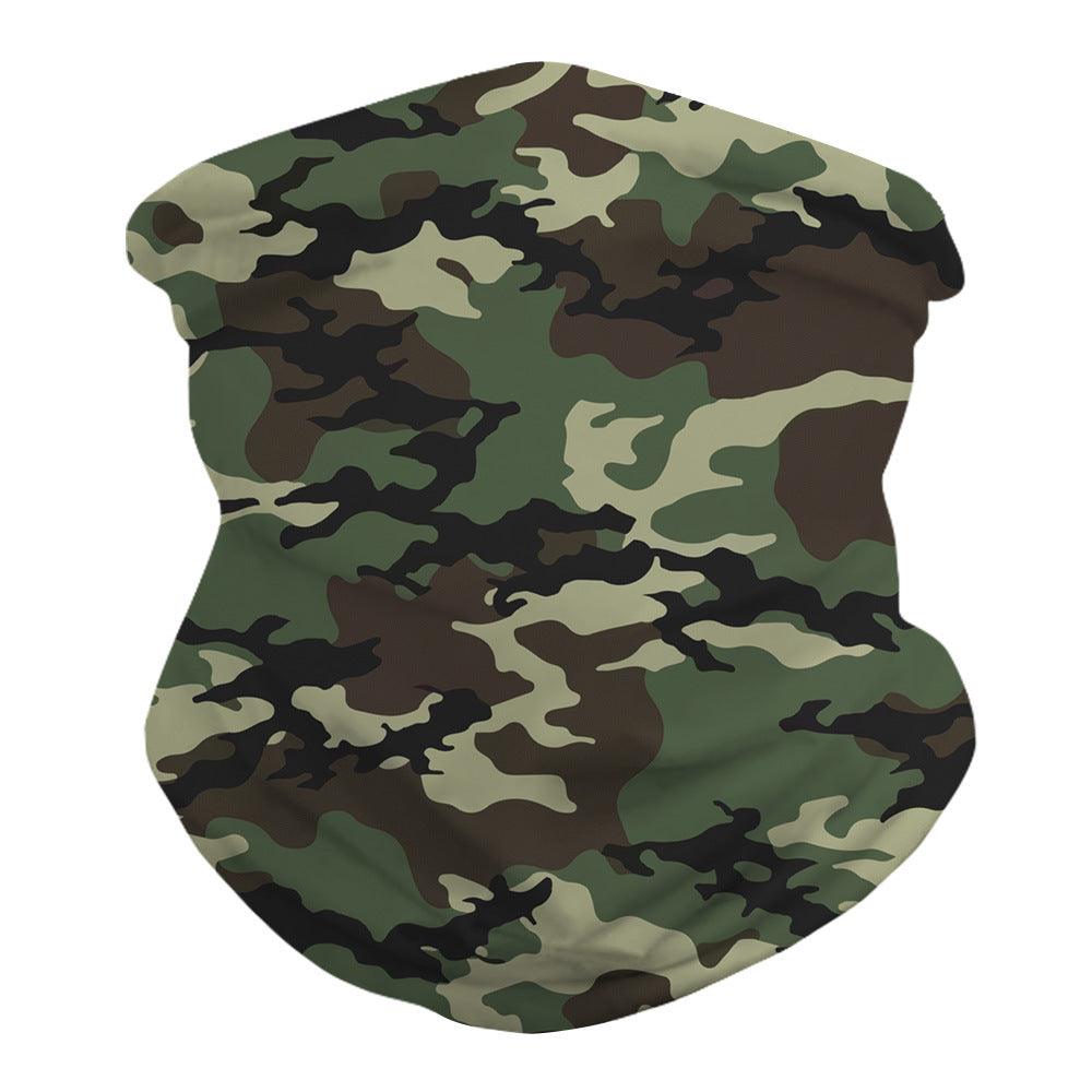 Camo Print Outdoors Motorcycle Face Mask Bandana Headwear - Military Republic