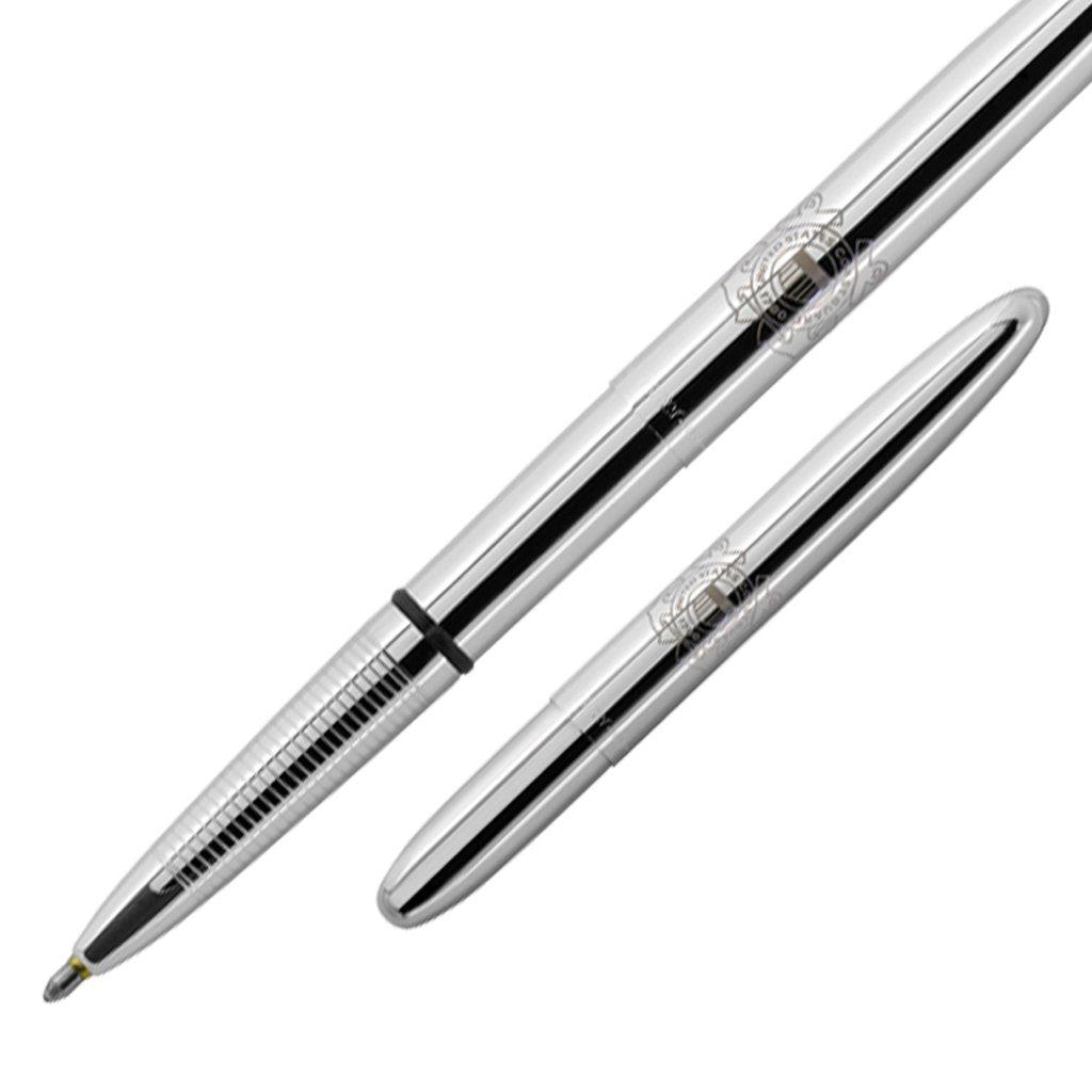Chrome Bullet Space Pen with Laser Engraved U.S. Coast Guard Insignia - Military Republic