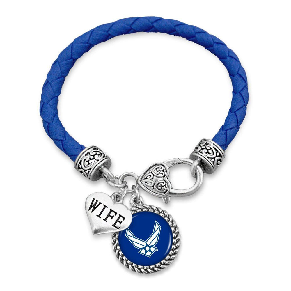 Custom U.S. Air Force Leather Bracelet for Wife - Military Republic