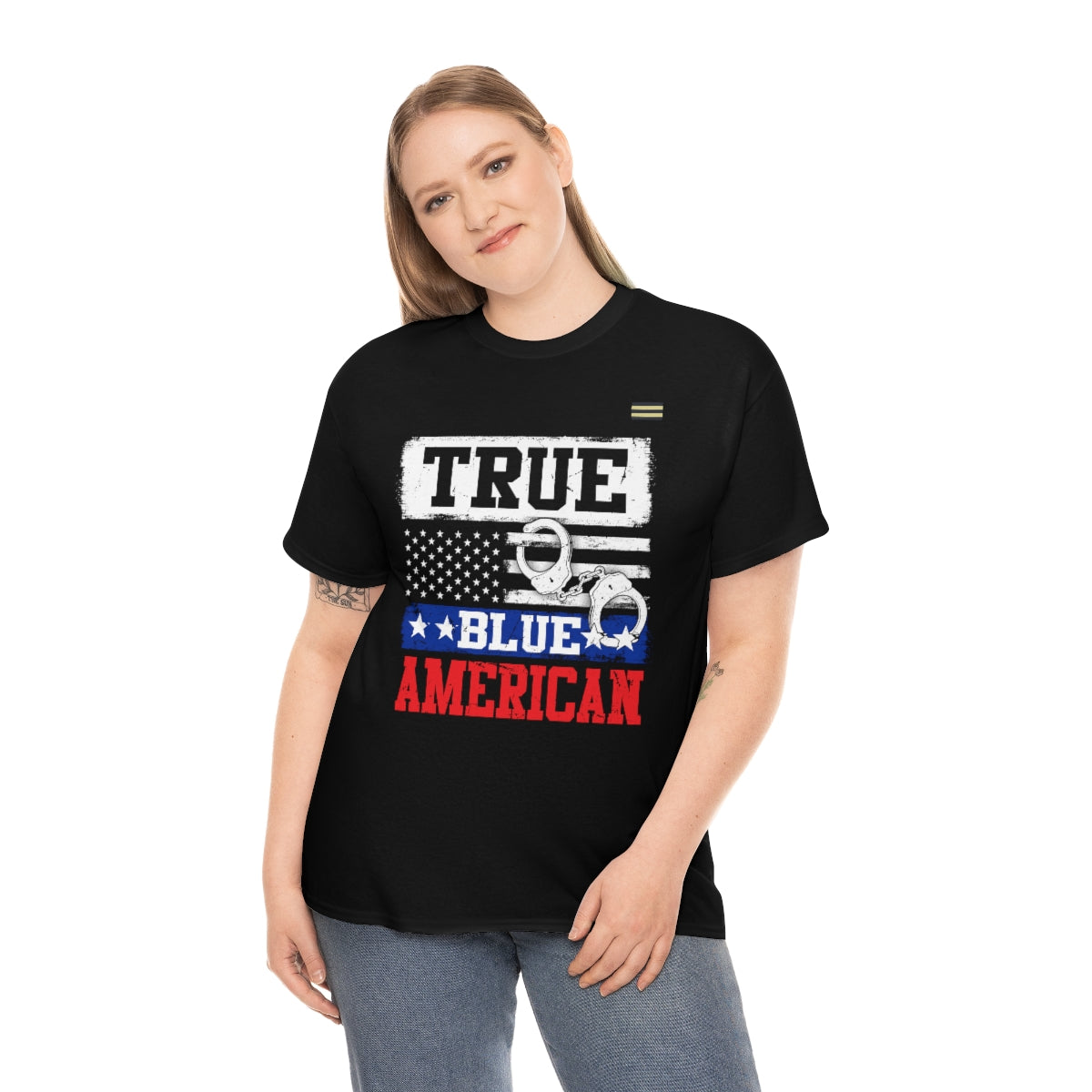 True Blue American Four Stars Law Enforcement T-shirt