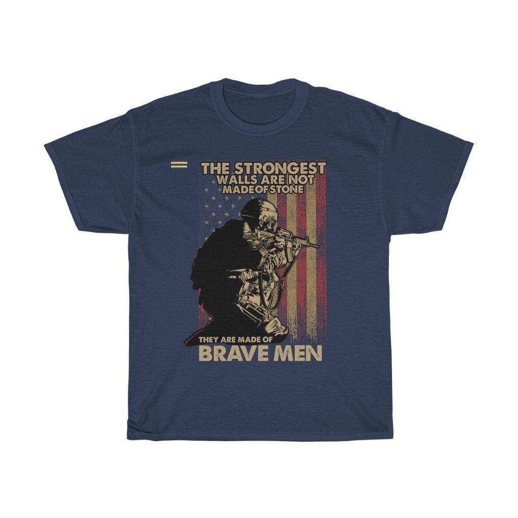 The Strongest Walls Are Not Made of Stone T-Shirt - Military Republic