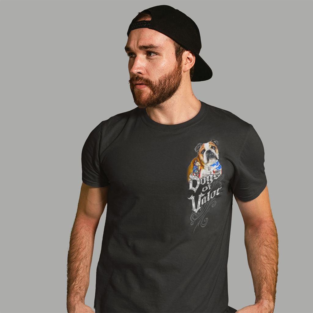 Dogs Of Valor Bull Dog Premium T-Shirt - Military Republic