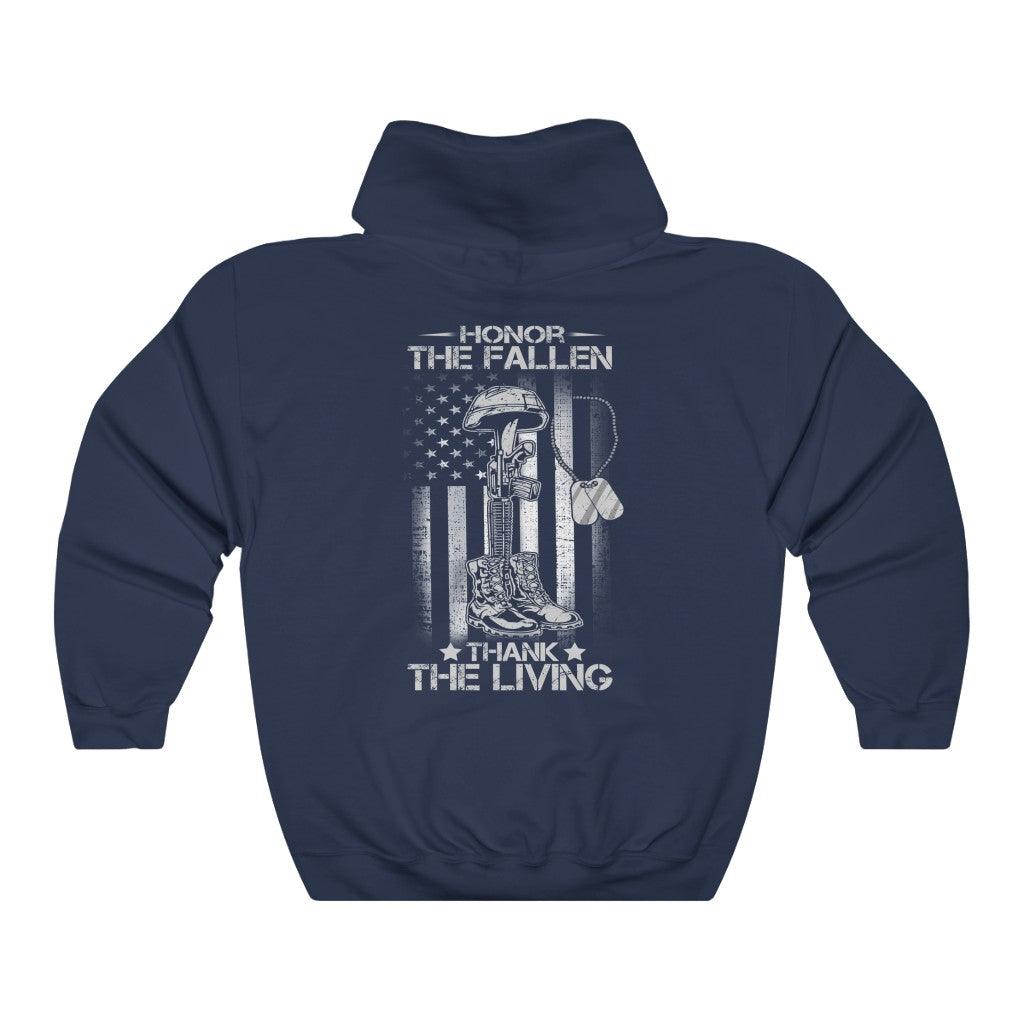 Honor The Fallen Thank The Living Hoodie - Military Republic