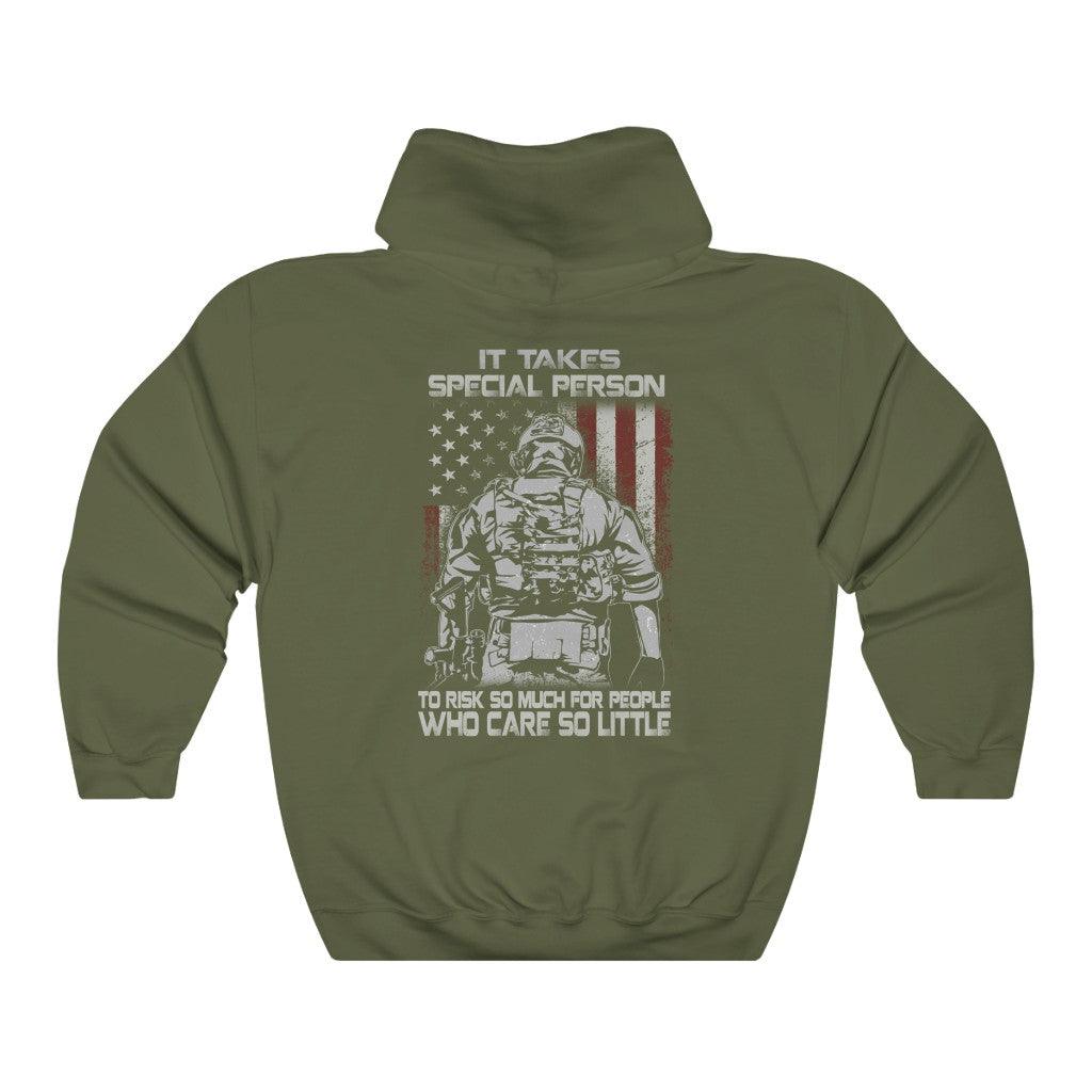 Risk So Much For People Hoodie - Military Republic