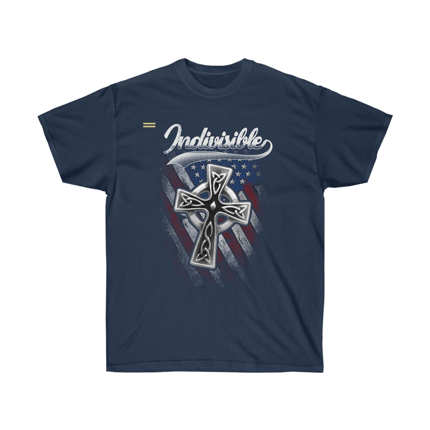 Indivisible Cross and Flag Christian T-shirt