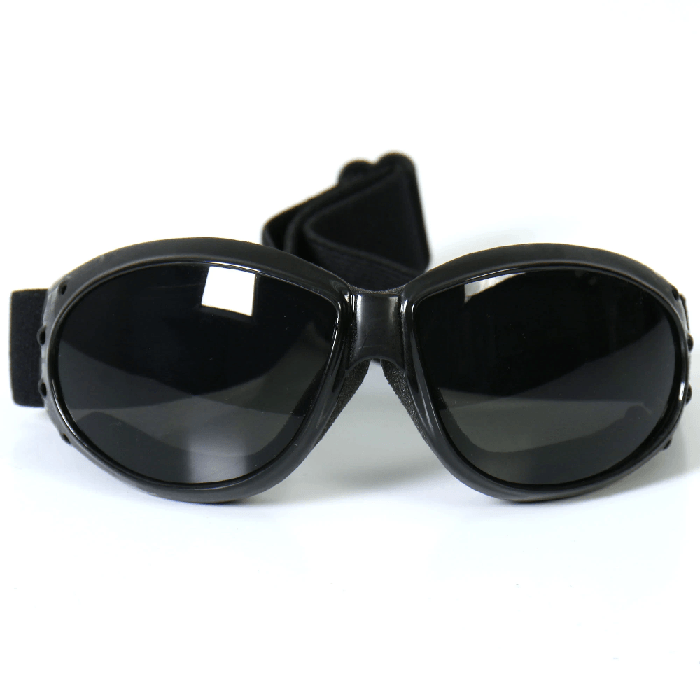 Eliminator Style Motorcycle Riding Goggles With Smoke Lenses - Military Republic