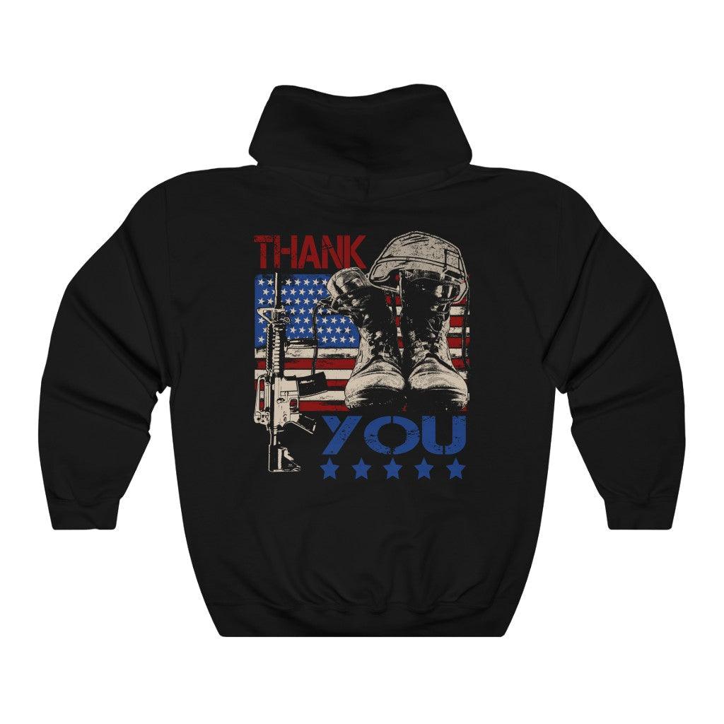 Thank You Veteran Patriotic Design Hoodie - Military Republic
