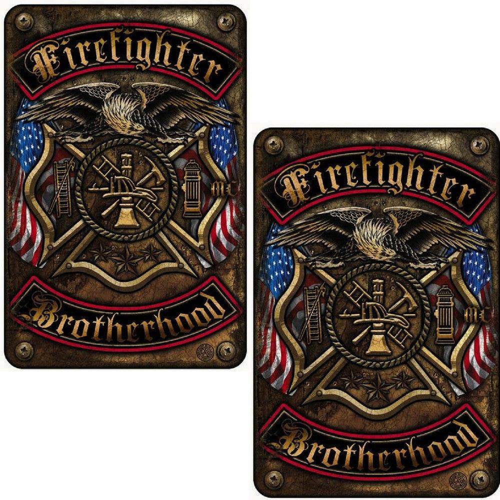 Firefighter Brotherhood Aluminum Sign-Military Republic