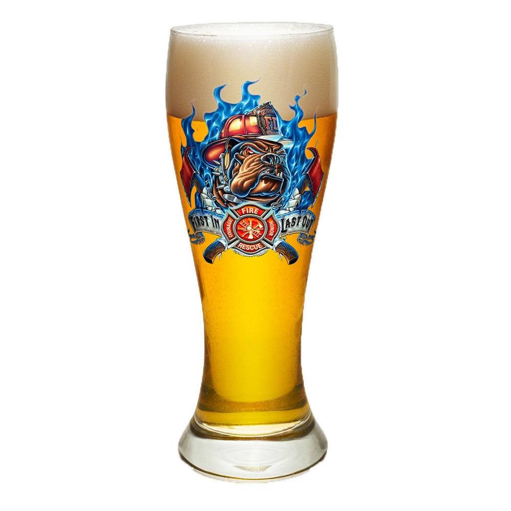 Firefighter First In Last Out Pilsner Glass Set-Military Republic
