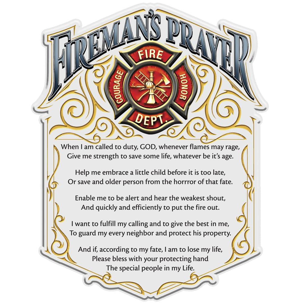 Firefighter Prayer Decal-Military Republic