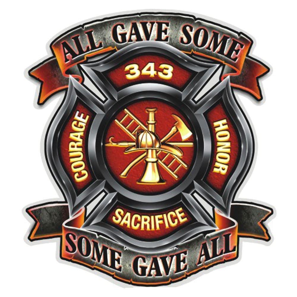Firefighter Rescue Honor Badge Decal-Military Republic