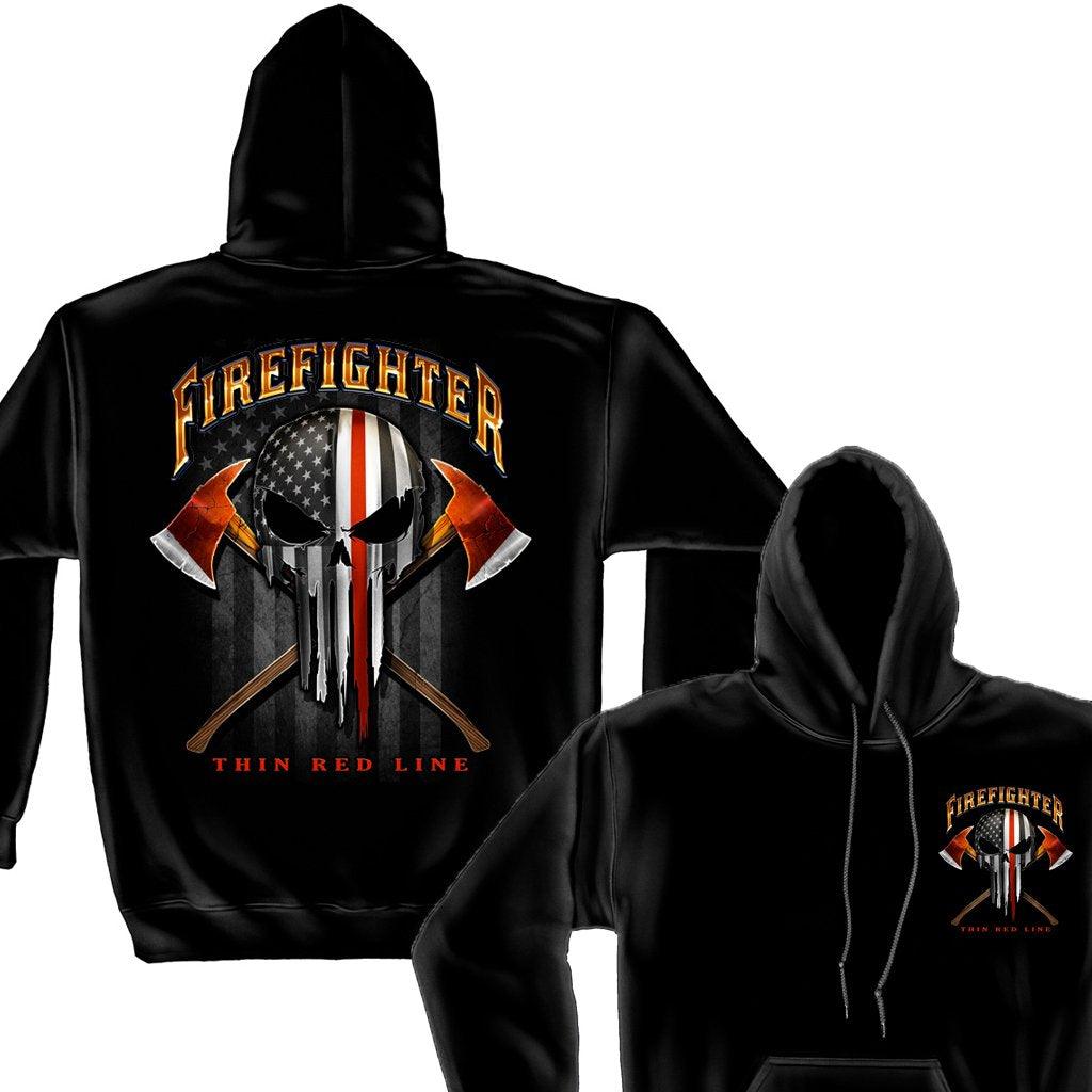 American Pride Firefighter Skull of Freedom T-shirt - Military Republic