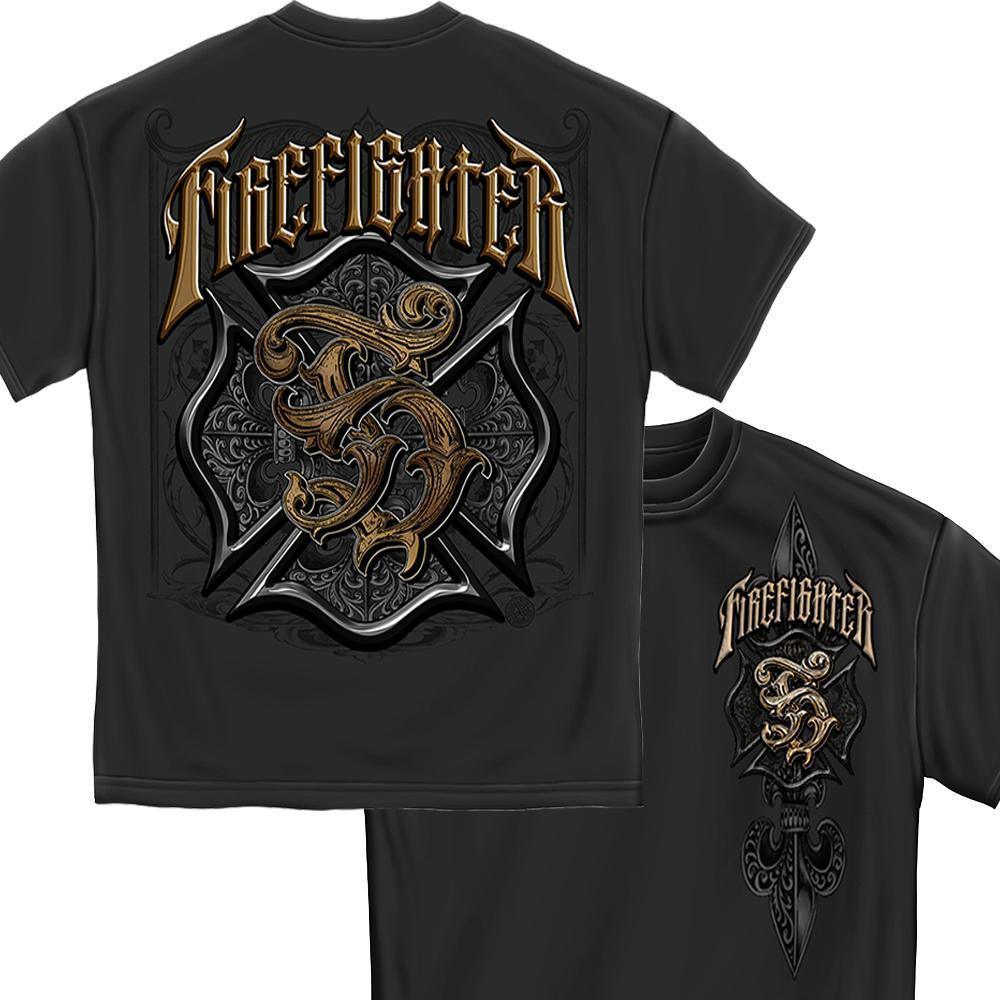 Firefighter Vintage T Shirt-Military Republic