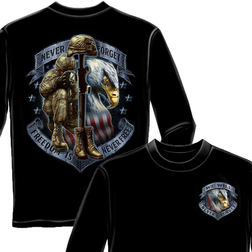 Freedom Is Never Free T Shirt-Military Republic