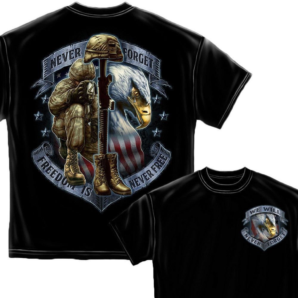Freedom Is Never Free T Shirt-Military Republic