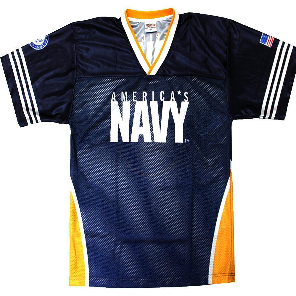 Full-Sublimation Navy Football Jersey-Military Republic
