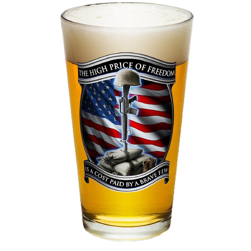 High Price Of Freedom Pint Glasses-Military Republic
