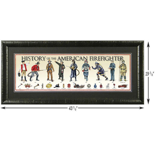 History of the American Firefighter - Framed Poster - Military Republic