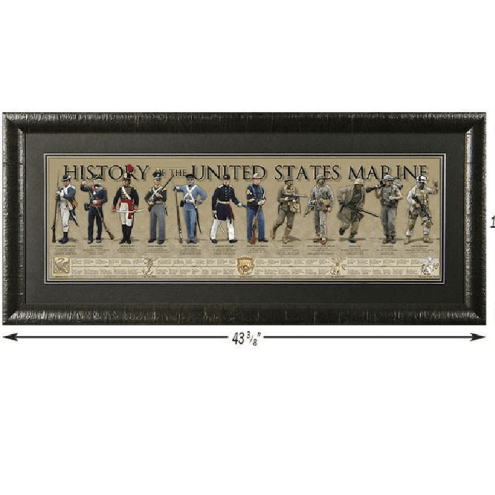 History of the United States Marines - Framed Poster - Military Republic
