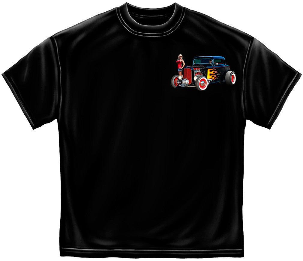 Hot Rods Get Your Lick On RT 66 Black T-Shirt-Military Republic