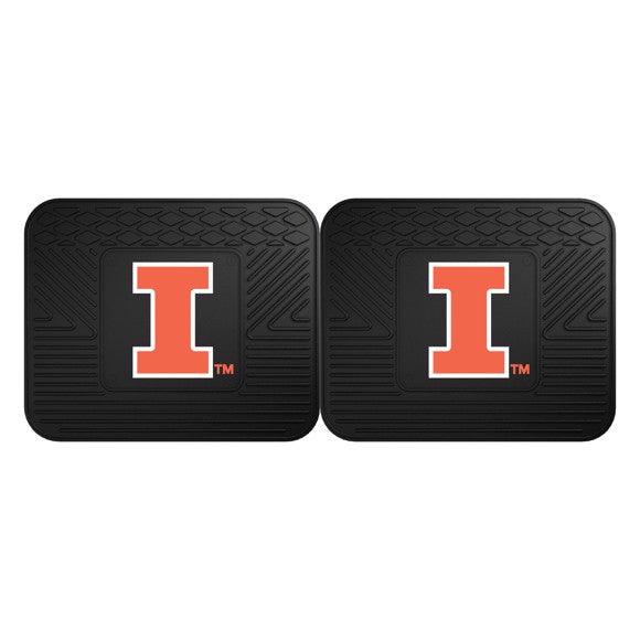 University of Illinois 2pk Heavy Duty Vinyl Car Mat Set - Military Republic