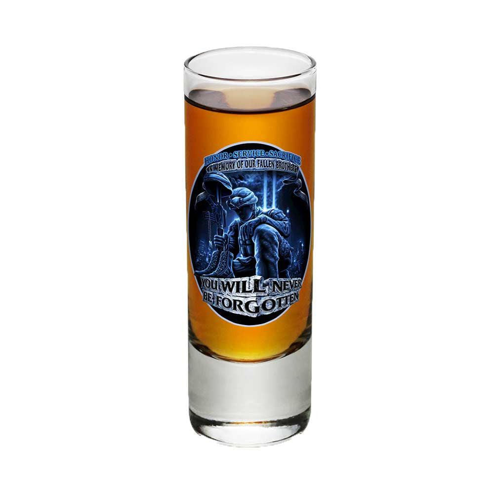 In Memory Of Our Fallen Brothers Shot Glasses-Military Republic