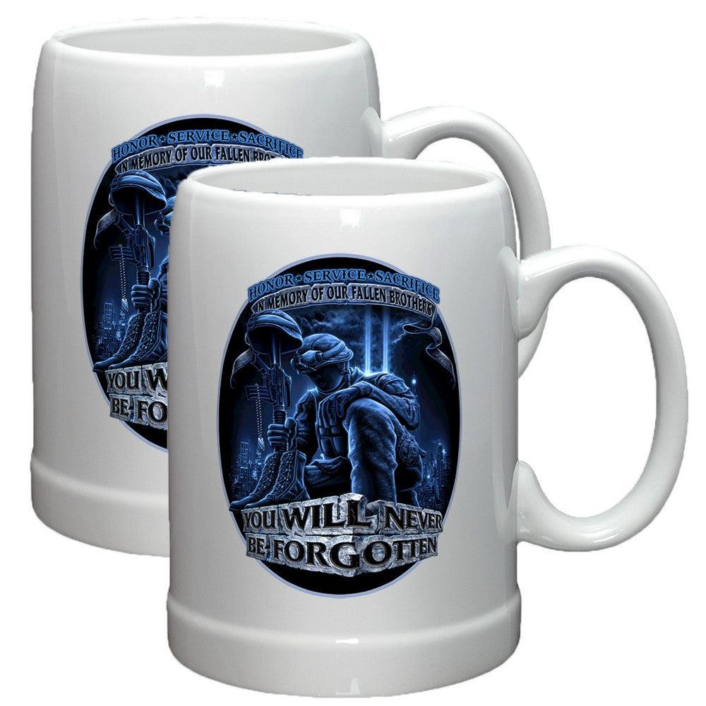 In Memory Of Our Fallen Brothers Stoneware Mug Set-Military Republic