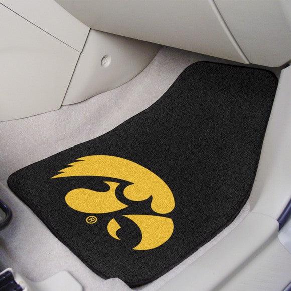 University of Iowa 2Pk Carpet Car Mat Set - Military Republic