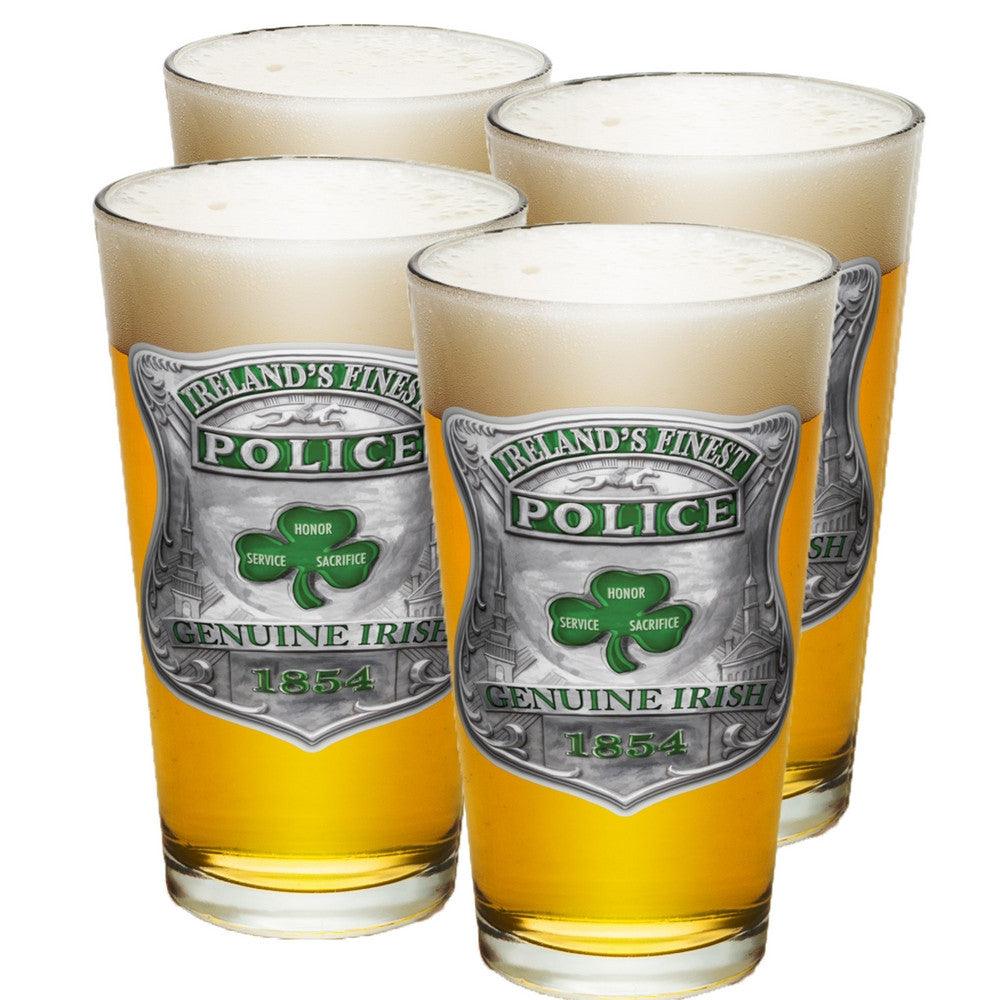 Ireland's Finest Police Pint Glasses-Military Republic