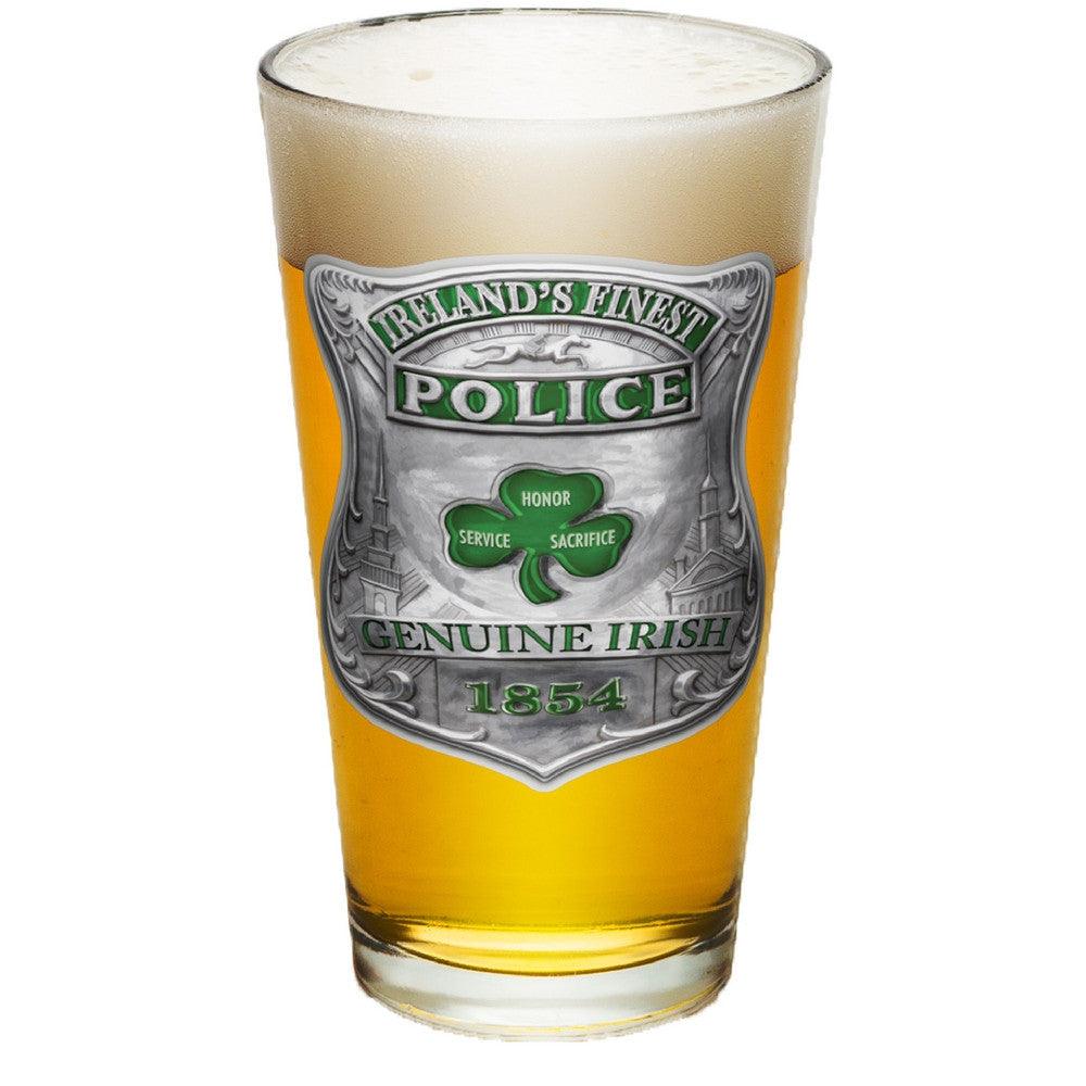 Ireland's Finest Police Pint Glasses-Military Republic