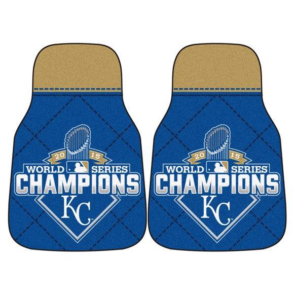 Kansas City Royals 2015 World Series Champions 2Pk Carpet Car Mat Set - Military Republic