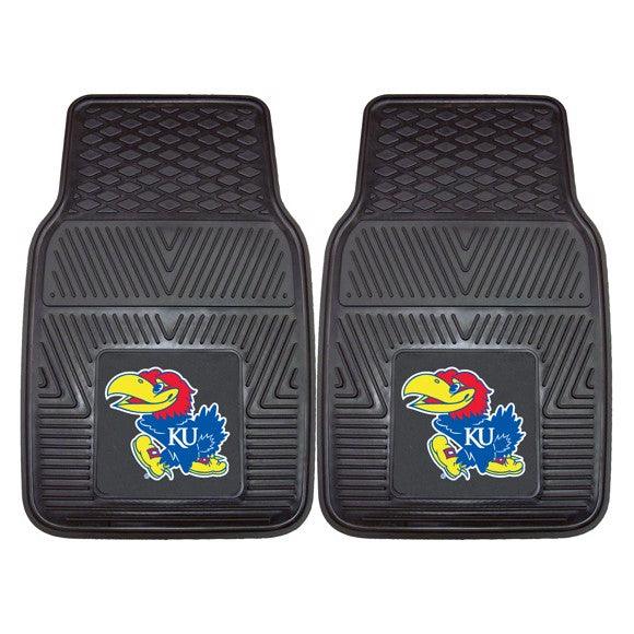 University of Kansas 2pk Heavy Duty Vinyl Car Mat Set - Military Republic
