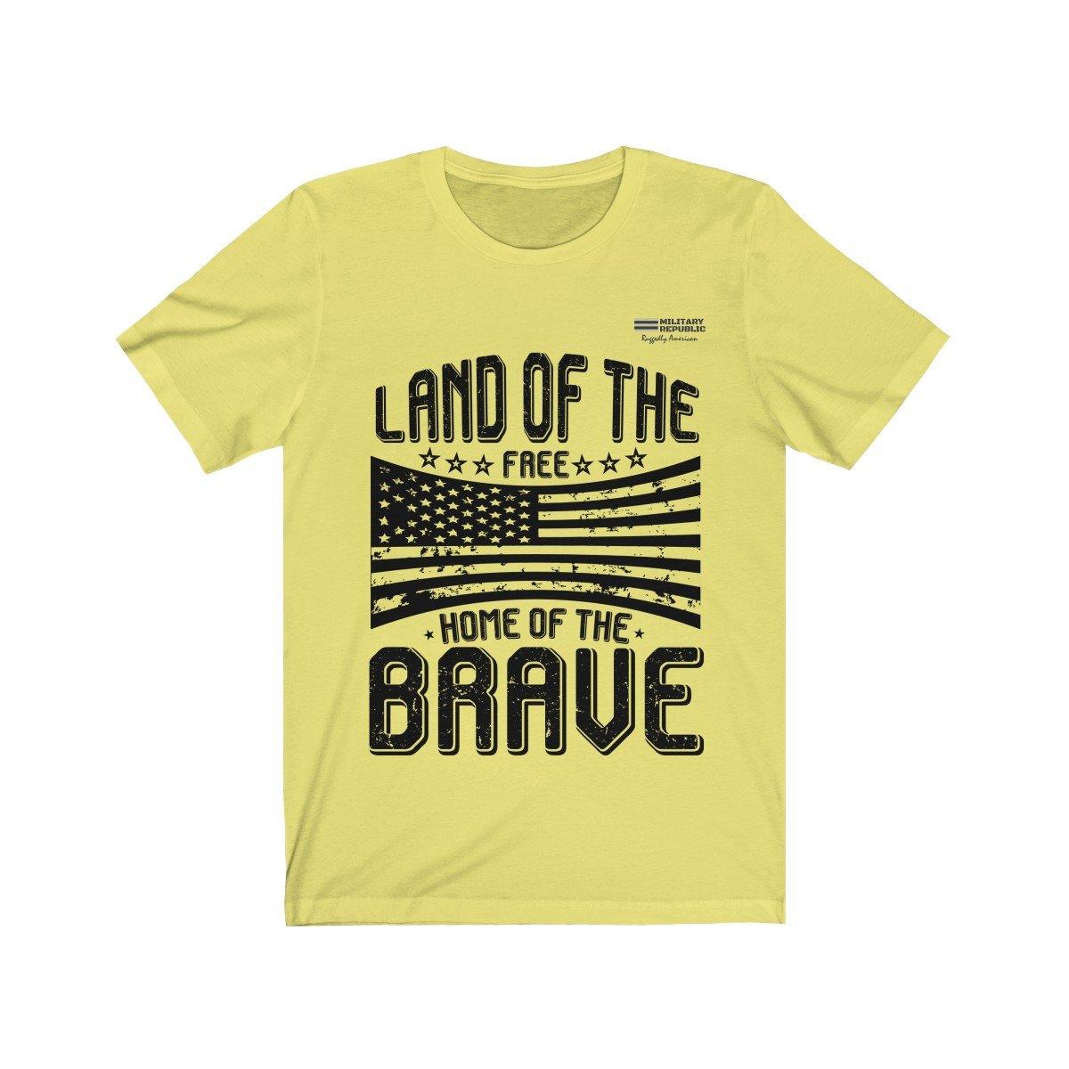 Land of the Free Home of the Brave Unisex T-shirt - Military Republic