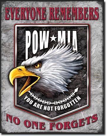 Legends - POW MIA Eagle Tin Sign-Military Republic